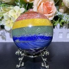 1 9lb 3 2  Natural Seven Chakras Sphere Ball Crystal Quartz Healing Reiki Energy