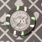Bellagio Casino   Hotel  Las Vegas   100 Poker Gaming Chip  Paulson House Mold 