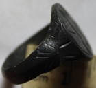 Rare Genuine Ancient Roman Byzantine Bronze Ring Artifact Intact Cross Star