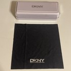 Dkny Donna Karan New York Hard White Acrylic Eyeglass Sunglass Case And Cloth
