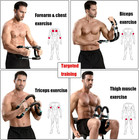 Detachable   Portable Power Twister Bar Arm Trainer  Forearm Triceps Bicep Chest