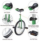 Aw 20inch Chrome Wheel Unicycle Leakproof Butyl Tire Wheel Cycling Outdoor Sport