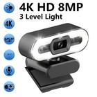 4k Auto Focus Webcam Usb Camera With Mic   Light For Pc Laptop Streaming 