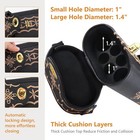 Pool Cue Case 2x4 Embroidery Hard Case W stand Holds 2 Butts 4 Shafts Pu Leather