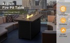 50 000 Btu Steel Fire Pit Table 42 Inch Outdoor Propane Gas Fire Pit For Outdoor