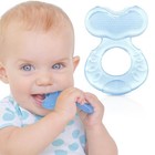 Nuby Silicone Teethe-eez Teether With Bristles  Includes Hygienic Case  Blue