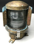 Marine Lantern Antique Brass Glass Holophane Brittany