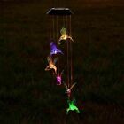 Color-changing Led Solar Powered Hummingbird Wind Chime Lights Yard Garden Decor