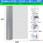 1 4in Chicken Coop Hardware Cloth Galvanized Welded Mesh 36  x100  Garden Fence