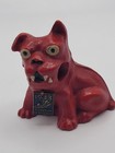 Hubley 1933 Chicago Worlds Fair Cast Iron Red Pencil Holder Bulldog With Tag Exc