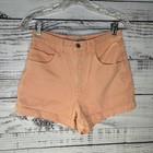 Vintage 90s Guess Usa Jeans Peach Denim Jean Shorts Size 29  fits Size 25  Rare