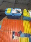 Large Hot Wheels Track Builder Lots 3 Plus Sets Over 100 Pieces Rev N Launch Box