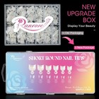 Ranrose 600pcs Short Nail Tips- Oval Half Cover False Tips 12 Sizes French