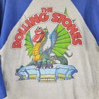 New Vtg The Rolling Stones 1981 Tour Dragon Graphic Raglan 50 50 T-shirt Large