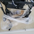 Medline 8 Inches 4 Wheels Rollator With Seat  Removable Back Support   Pouch 