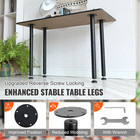 30  Solid Steel Adjustable Desk Legs Office Table Legs Furniture Set Of 4 Black