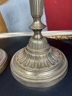 Pair Of Antique French Bronze Candlesticks     Neoclassical Empire Style     28cm