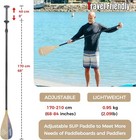 Sup Paddleboard Paddles With Carbon Fiber 170-210 Cm 68-82 Inch  Wave Orange 