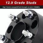 4x 1 5 Inch Black Wheel Spacers Adapters 5x5 For Jeep Wrangler Jk Hub Centric