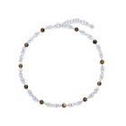 Anklet   Ankle Bracelet Custom Silver Figure 8 Links Gemstones  Pearls Or Beads