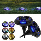 4pack Solar Ground Light 12 Led Outdoor Disk Lighting Landscape Yard Garden Lawn