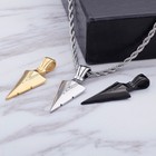 Men Silver gold black Stainless Steel Arrow Pendant Necklace Free Rope Chain 24 