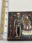 Day Of The Dead Wedding Skeletons Talavera Tile Coaster 4x4 