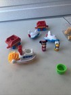Vintage Disney Disneyland Toy Lot - Mark Twain Boat  Train  Jet Rockets  Figures