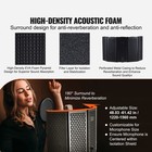 Microphone Isolation Shield 5-panel With Pop Filter Floor Tripod Stand