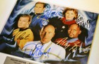 Star Trek Signed 5 Captains Shatner  Stewart  Brooks  Mulgrew  Bakula  Frame Coa