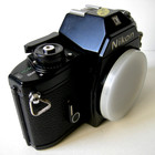 Nikon Em 35mm Slr Film Camera Black Body Works Meter Works Great