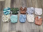 Mama Koala Lot Of 10 Reusable Cloth Diapers-10inserts One Size Unisex New