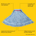 Rubbermaid Commercial Super Stitch Blend Wet Mop Non-wringing Heavy Duty Floor M