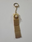 Vintage 40 s Pearl Photo Keychain Goldtone Metal Solitaire Pearl Keyring Rare