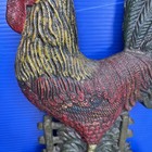 10    Antique Vintage Cast Iron Rooster Door Stop Hand Painted Patina Farmhouse