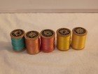 Lot 20 Vtg Wood Spool Sewing Thread Spools Wooden Cotton Coats Clarks Star Lily