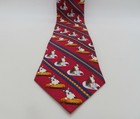 American Gentleman Pet Dog  100  Silk Men s Red Adult Tie By Ruth Maystead
