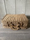 Vintage Wicker Basket Storage Suitcase Purse
