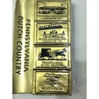 Vintage Match Box Set  Metallic Gold Black  Pennsylvania Dutch Country 4 Box Set