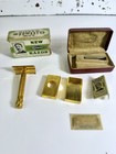 Antique Gillette Safety Razor Set W Original Box Case Blade Patents Pending