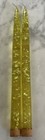 Vintage Yellow Lucite Candle Sticks Set 2 Silver Flake 11 5    X 3 4    Made Ca Usa