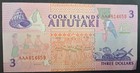  1992  Cook Islands 3 Dollars P7  Aitutaki  Aaa614659 