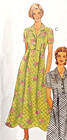Mccalls 9251 Sewing Pattern Dress Collar Short Sleeve Miss Size 14-16-18 Uncut