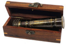Vintage Brass Kaleidoscope With Elegant Wooden Case Antique Collectables Gifts