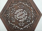 Old Chinese Carved Wooden Bat-themed Decor