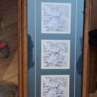 Framed Triptych Nature Art Prints Matted   Wood Frame Portrait Medium