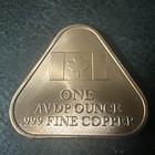 Colorized Canadian Maple Leaf  999 Fine Copper Triangle Advp 1 Oz