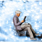 Old Man Seated On Bench Figure 3d Resin Printed Unpainted Diorama Model Railroad
