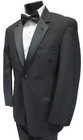 Boys Black Perry Ellis Lido Tuxedo With Pants Satin Lapels Wedding Ringbearer 