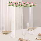 40inch Tall Acrylic Flower Racks Clear Rectangular Wedding Long Floral Stand